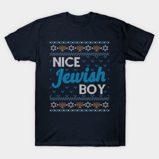 Funny Ugly Hanukkah Sweater, Nice Jewish Boy T-Shirt